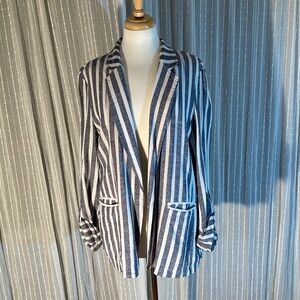 Gorgeous Caslon linen blend striped blazer